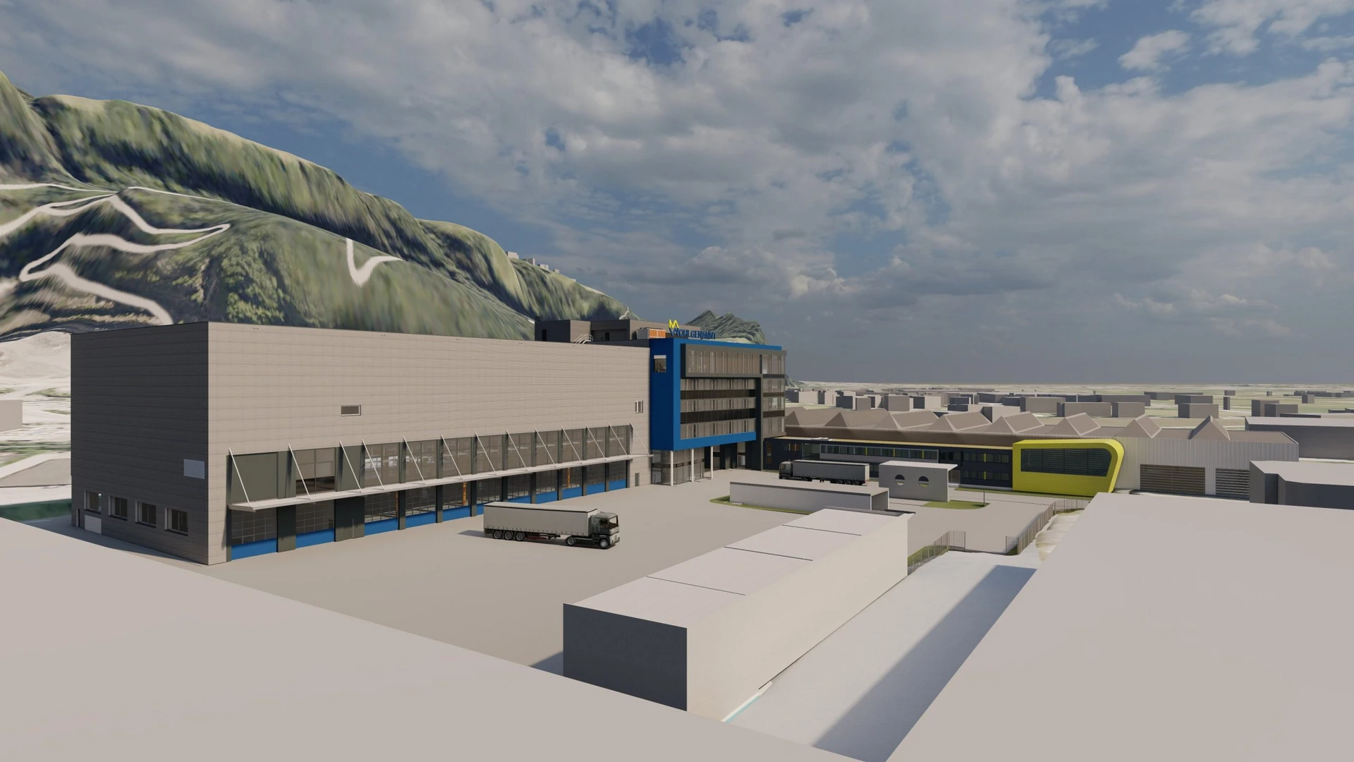 Visualisierung der Betriebserweiterung der Otto Wohlgenannt GmbH in Dornbirn.