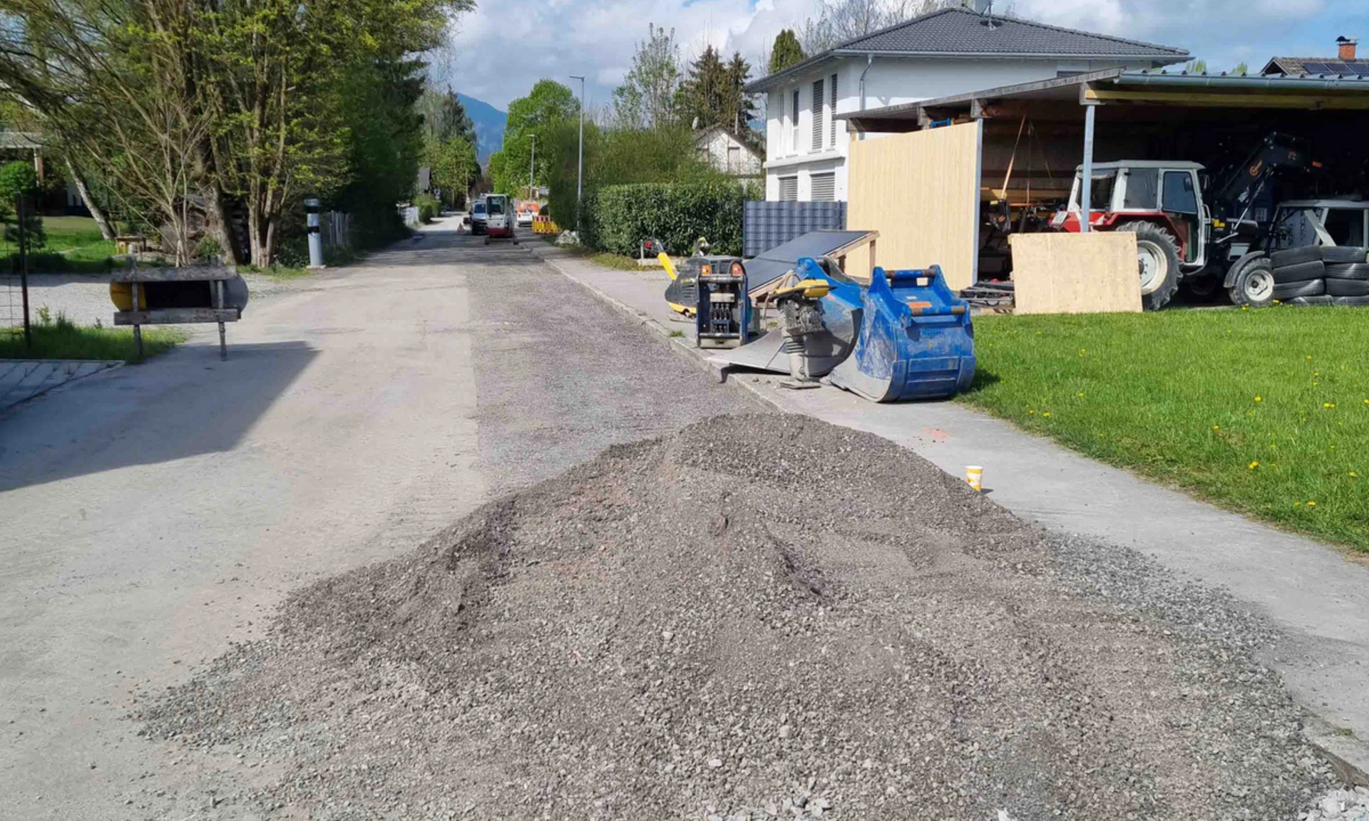 Erneuerung von Hausanschlüssen durch das Tiefbau-Team von Wilhelm+Mayer in Lustenau.