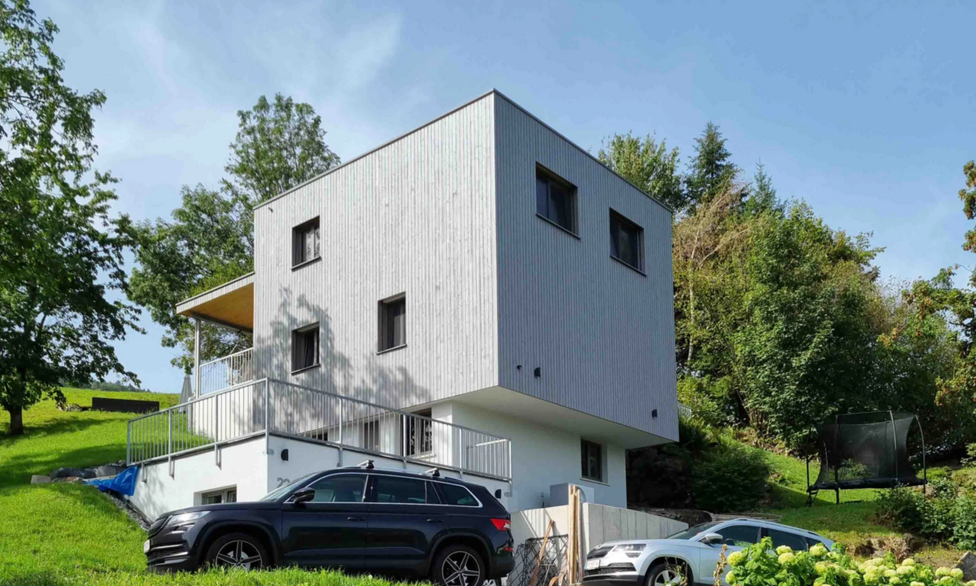 Einfamilienhaus in Frastanz nach dessen Umbau und Sanierung durch Wilhelm+Mayer Bau.