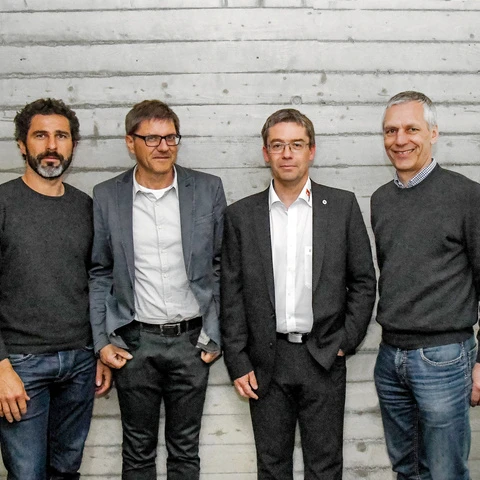 Mario Postai, Markus Schmid, Johannes Wilhelm und Manfred Feuerstein werden abgebildet.