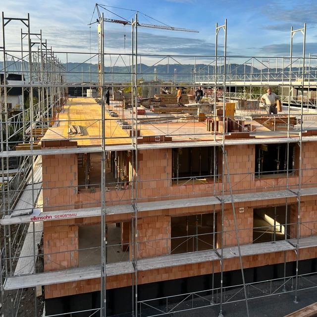 Große Wohnanlage wird gebaut